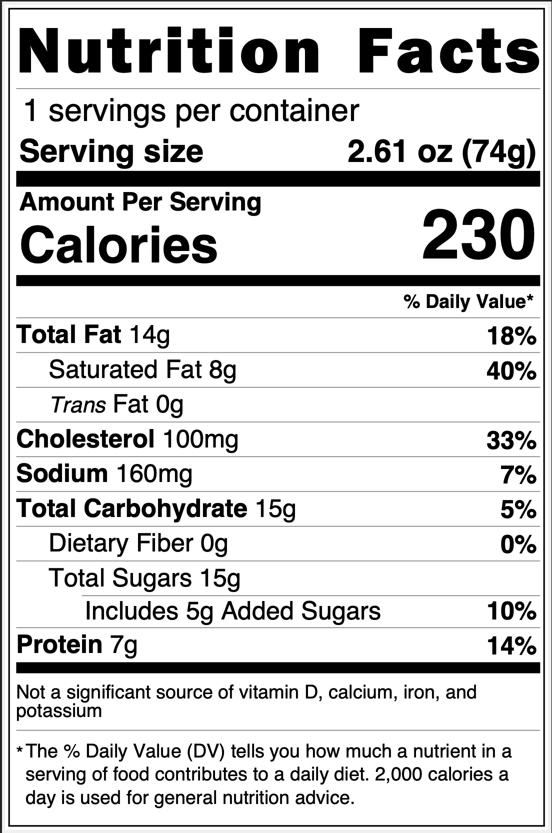 Nutrition Label